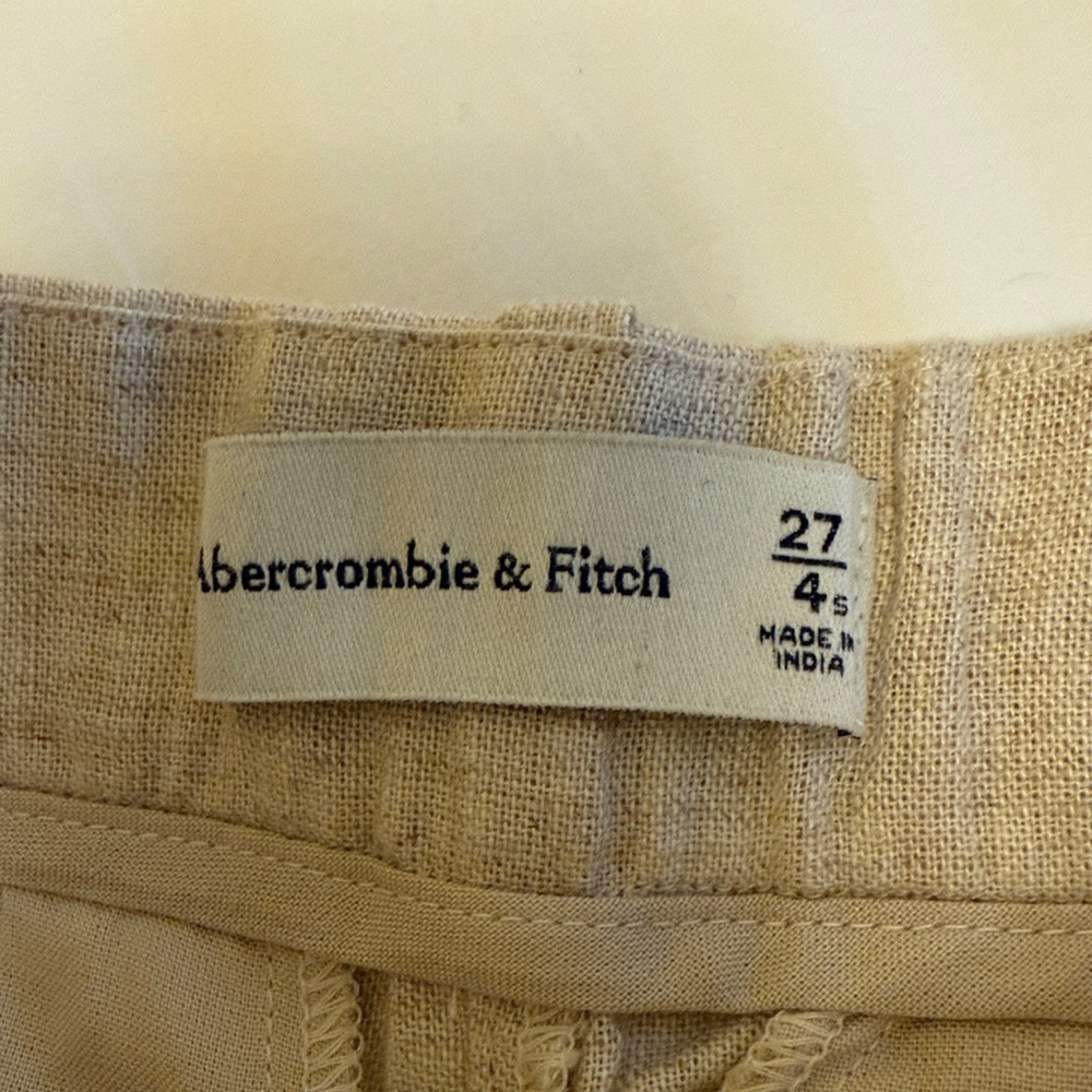 NWOT Abercrombie & Fitch Harper Tailored Linen Blend Pant SHORT - Picture 4 of 5